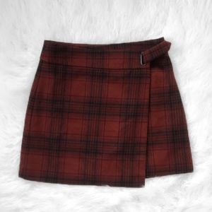 M&S Tartan Plaid Wrap Skirt